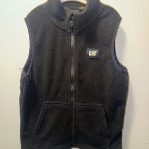 CAT Kids Black Fleece Vest